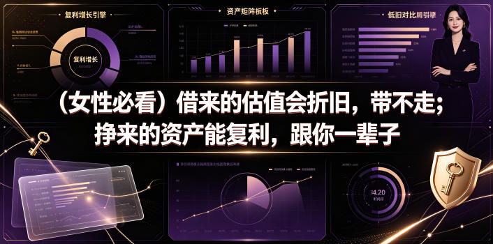 付费文章：(女性必看)借来的估值会折旧，带不走；挣来的资产能复利，跟你一辈子-吾爱自习网