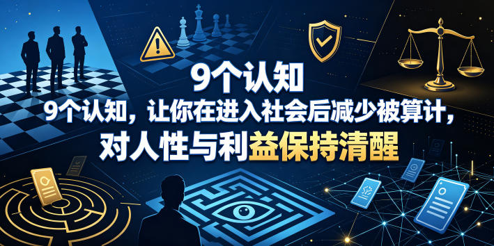 付费文章：9个认知，让你在进入社会后减少被算计，对人性与利益保持清醒-吾爱自习网