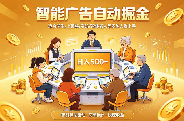 2026年最好做的项目：自动掘金项目，小白轻易上手，单日轻松收入500+【揭秘】-旺仔资源库