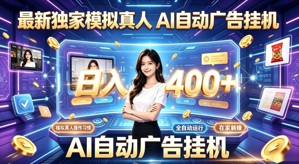 最新独家模拟真人，AI自动挂号挂G，日入400+，全程全自动运行，无需人工【揭秘】来宝云总站-闲云创业网-老谢轻创网-中创网-福缘网-冒泡网-资源之家-魔方项目库来宝云总站
