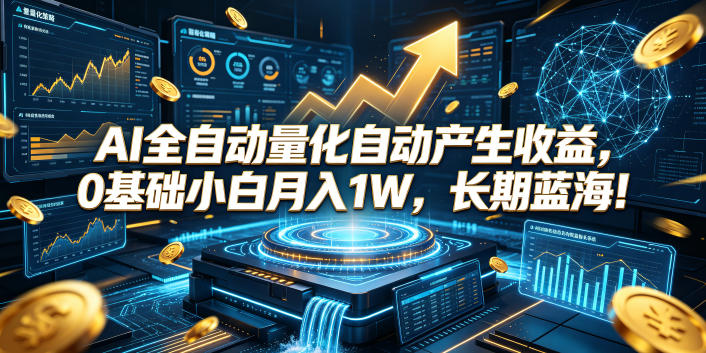 AI全自动量化自动产生收益,0基础小白月入1W,长期蓝海!【揭秘】-新时光资源网