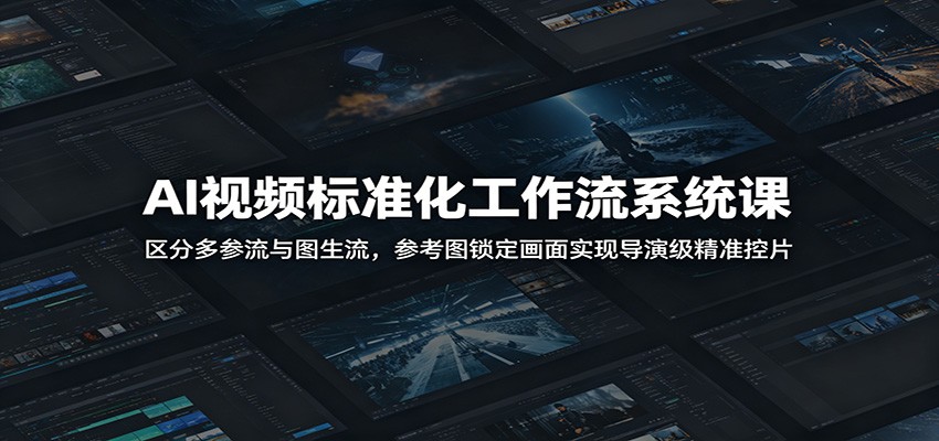 AI视频标准化工作流系统课:区分多参流与图生流,参考图锁定画面实现导演级精准控片-新时光资源网