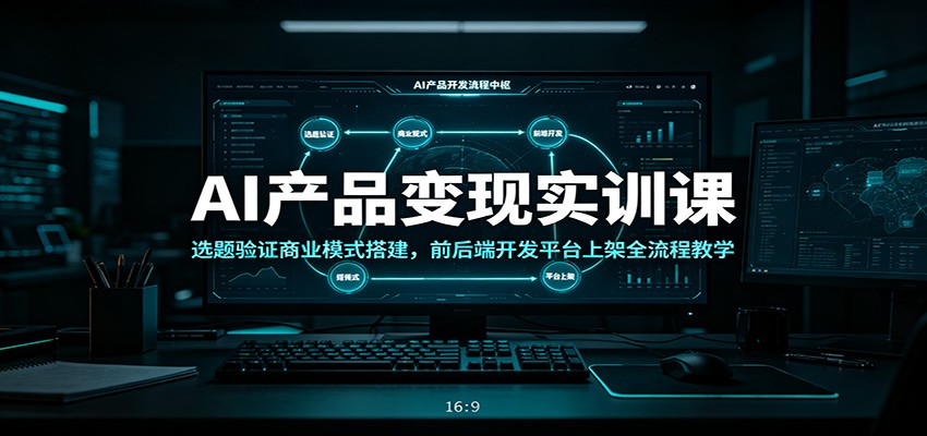 AI产品变现实训课：选题验证商业模式搭建，前后端开发平台上架全流程教学-我爱发帖