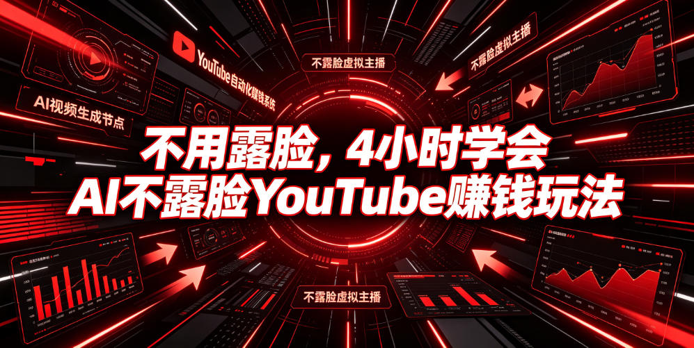 不用露脸，4小时学会AI不露脸YouTube賺钱玩法【原创双语字幕】-吾爱自习网