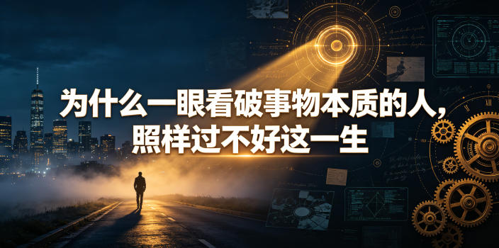 付费文章：为什么一眼看破事物本质的人，照样过不好这一生-吾爱自习网