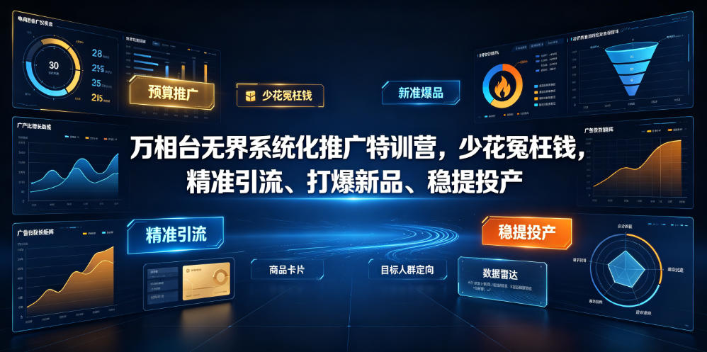 万相台无界系统化推广特训营VI0.0,少花冤枉钱,精准引流、打爆新品、稳提投产(全程录音+字幕)-新时光资源网