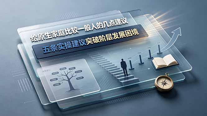 付费文章：给原生家庭比较一般人的几点建议，五条实操建议突破阶层发展困境-吾爱自习网