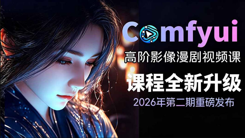 2026新版ComfyUI漫剧动画全流程实战课,0基础入门到进阶全流程动态漫,轻松实现流量变现-新时光资源网