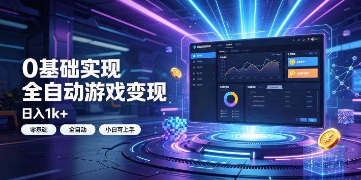 0基础实现全自动游戏变现，日入1k+，小白直接上手搞钱！【揭秘】-吾爱自习网