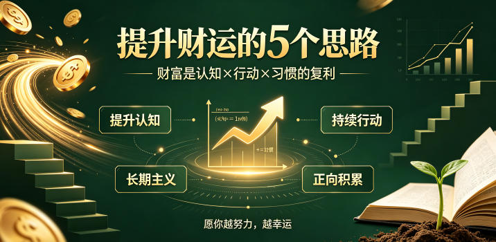 付费文章：提升财运的5个思路——财富是认知x行动x习惯的复利，愿你越努力，越幸运-我爱发帖