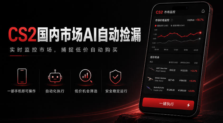 游戏市场AI自动监控,实时检测差价捡漏,简单轻松,日入300+【揭秘】-吾爱自习网