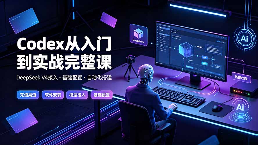 Codex从入门到实战完整课｜充值·安装·接入DeepSeek，记忆·插件·Skill·CLI·MCP全拆解-吾爱自习网