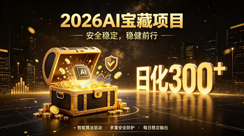 2026AI安全掘金项目,日化稳定300+,无需人为干预操作,当天见收益,操作简单【揭秘】-旺仔资源库