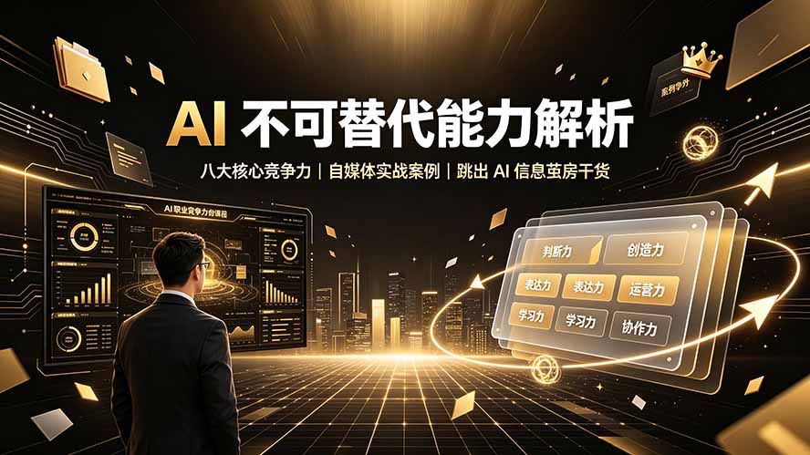 付费文章:AI 不可替代能力解析▸八大核心竞争力|自媒体实战案例|跳出 AI 信息茧房干货-吾爱自习网