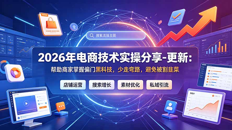 2026年电商技术实操分享-更新7月:帮助商家掌握偏门黑科技,少走弯路,避免被割韭菜-吾爱自习网