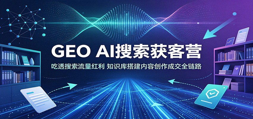 GEO AI搜索获客营:吃透搜索流量红利,知识库搭建内容创作成交全链路-吾爱自习网