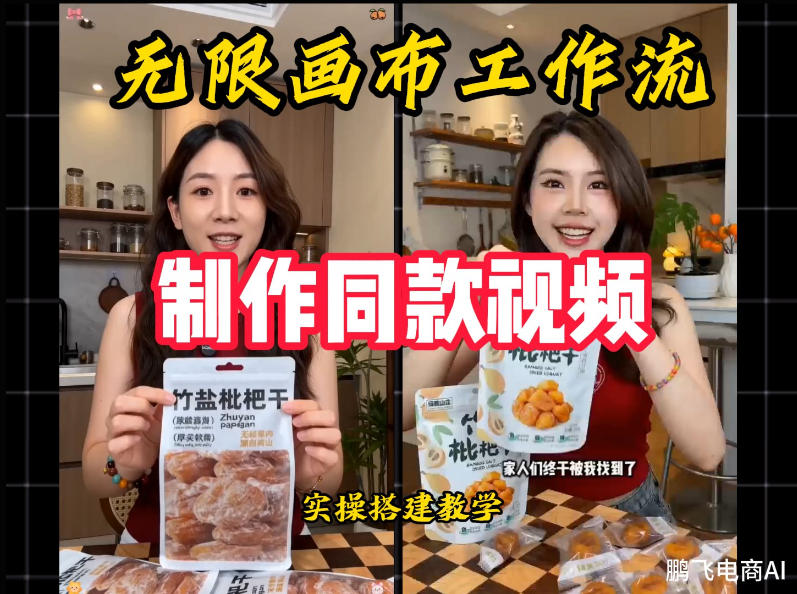 无限画布工作流一键复刻爆款带货视频,实操搭建,操作简单-吾爱自习网