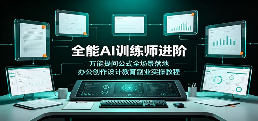 全能AI训练师进阶:万能提问公式全场景落地,办公创作设计教育副业实操教程-旺仔资源库