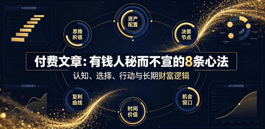 付费文章:有钱人秘而不宣的8条心法-吾爱自习网