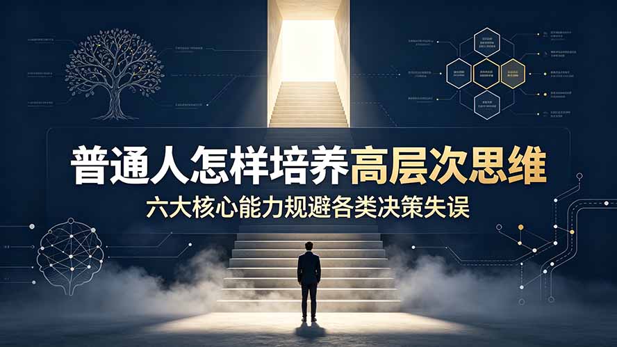 付费文章：普通人怎样培养高层次思维，六大核心能力规避各类决策失误-吾爱自习网