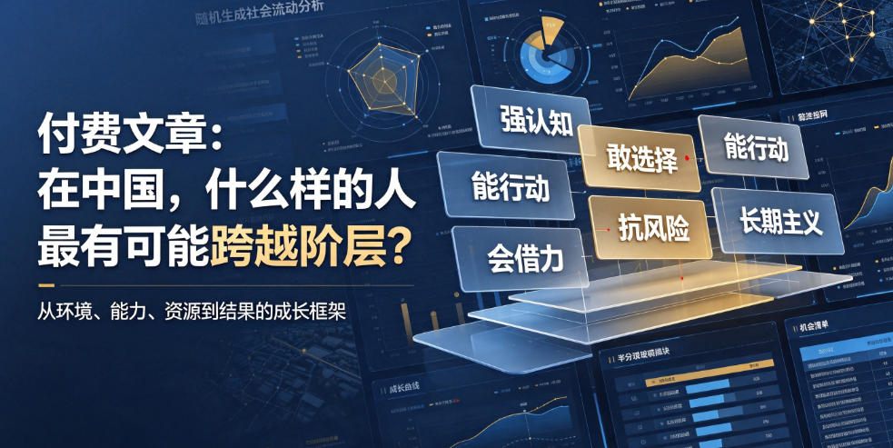 付费文章：在中国，什么样的人最有可能跨越阶层？-吾爱自习网