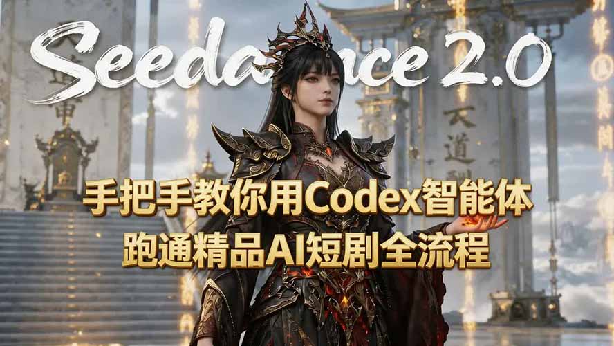 手把手教你用Seedance2.0+Codex智能体跑通精品AI短剧全流程(附3种skill技能-吾爱自习网