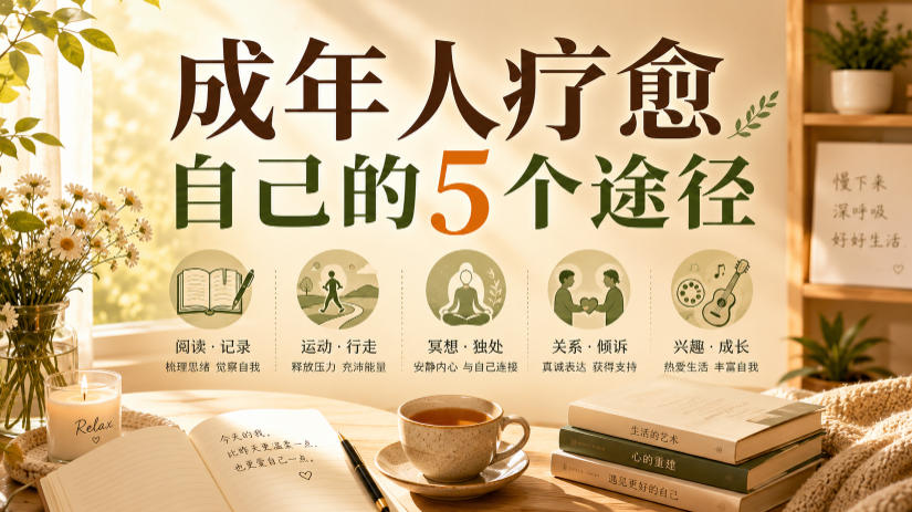 付费文章：成年人疗愈自己的5个途径-吾爱自习网