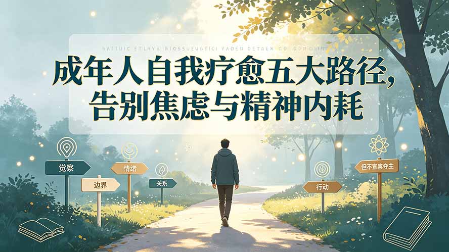 付费文章：成年人自我疗愈五大路径，告别焦虑与精神内耗-吾爱自习网