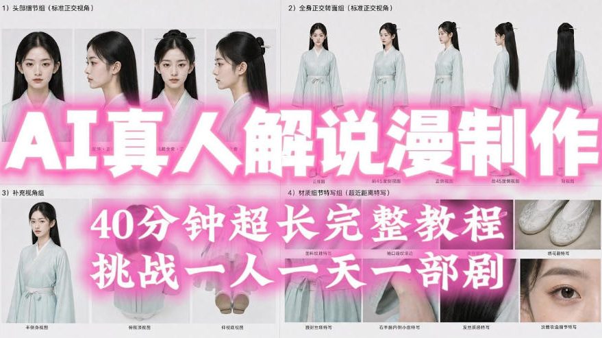 2026年AI真人解说漫剧自动批量化制作教程,40分钟超长完整,自动批量化制作,挑战一人一天一部剧!-吾爱自习网
