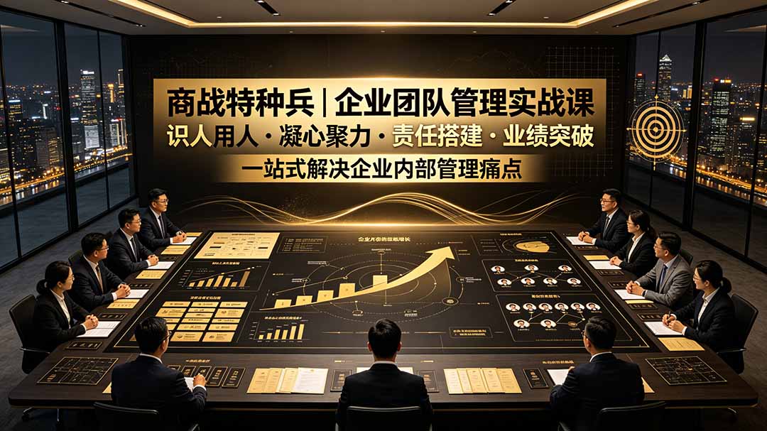 商战特种兵｜企业团队管理实战课：识人用人｜凝心聚力｜责任搭建｜业绩突破，一站式解决企业内部管理痛点-吾爱自习网