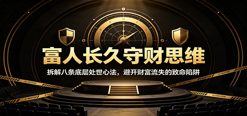 富人长久守财思维：拆解八条底层处世心法，避开财富流失的致命陷阱｜焦圣希 18818568866