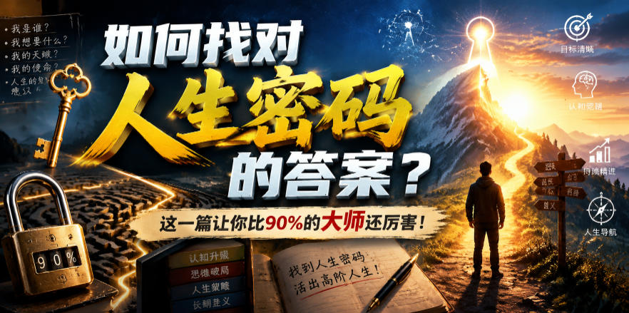 付费文章：如何找对人生密码的答案？这一篇让你比90%的大师还厉害！-旺仔资源库