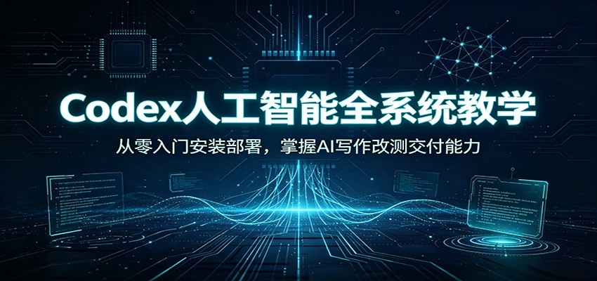Codex人工智能全系统教学:从零入门安装部署,掌握AI写作改测交付能力-吾爱自习网