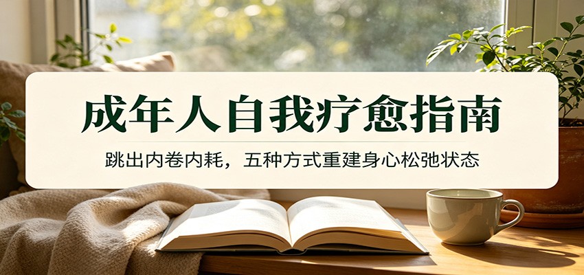 成年人自我疗愈指南：跳出内卷内耗，五种方式重建身心松弛状态-吾爱自习网