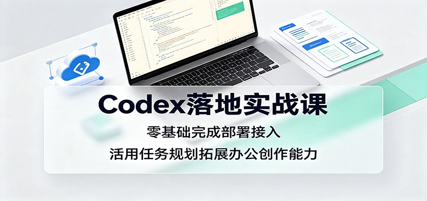 Codex落地实战课：零基础完成部署接入，活用任务规划拓展办公创作能力-知梦网创