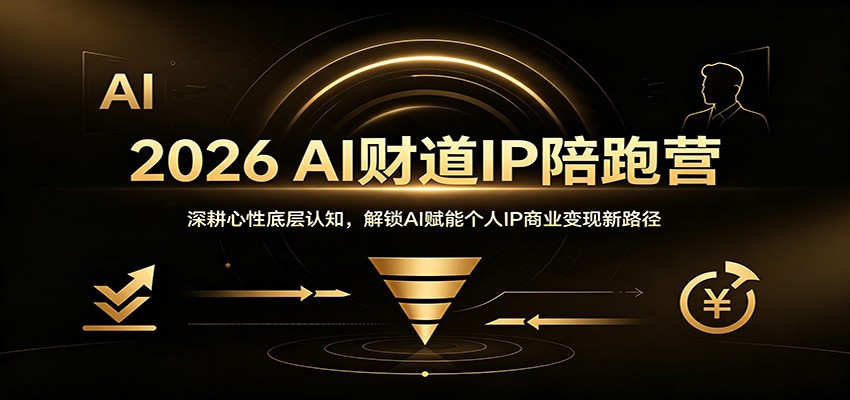 2026 AI财道IP陪跑营：深耕心性底层认知，解锁AI赋能个人IP商业变现新路径-小艾项目网