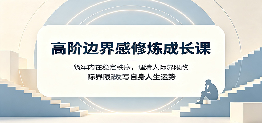 高阶边界感修炼成长课：筑牢内在稳定秩序，理清人际界限改写自身人生运势｜焦圣希 18818568866