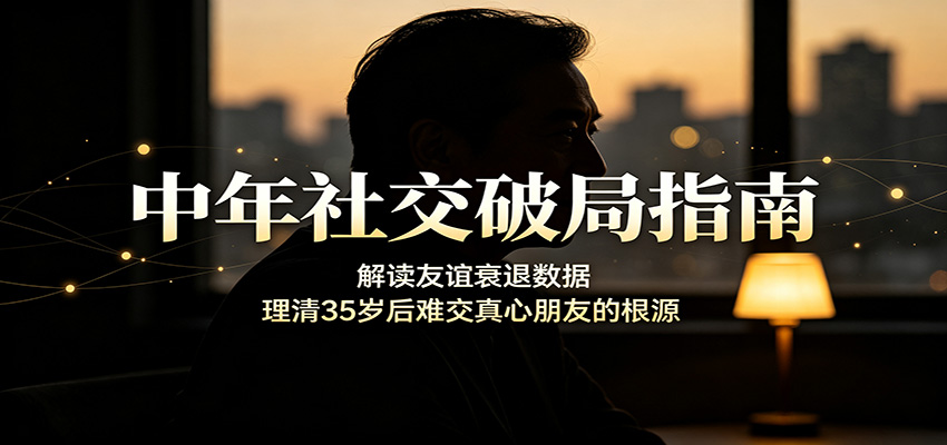 中年社交破局指南：解读友谊衰退数据，理清35岁后难交真心朋友的根源-我爱发帖