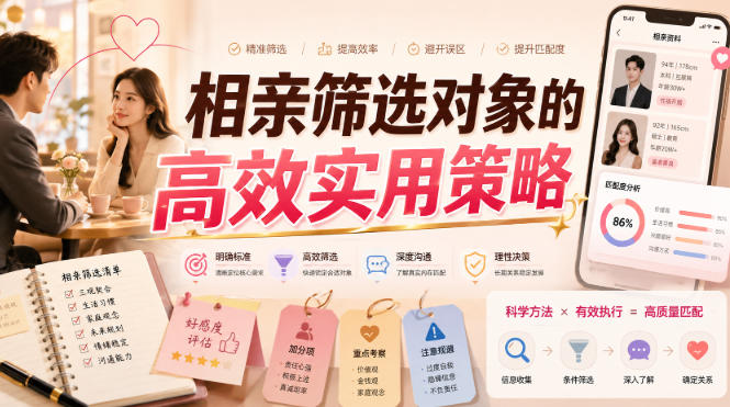 付费文章：相亲筛选对象的高效实用策略-我爱发帖