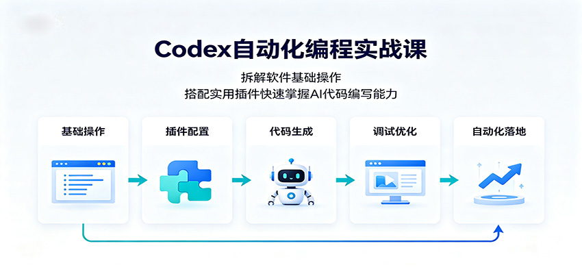 Codex自动化编程实战课：拆解软件基础操作，搭配实用插件快速掌握AI代码编写能力-旺仔资源库