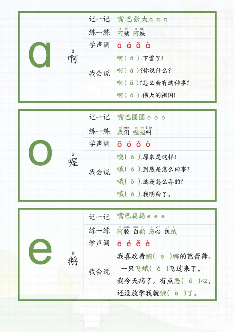 新一年级上册语文拼音贴汇总｜焦圣希 18818568866