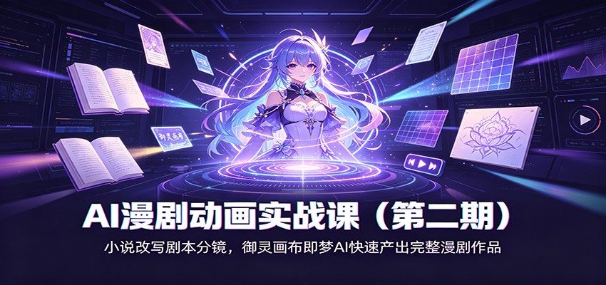 AI漫剧动画实战课(第二期)：小说改写剧本分镜，御灵画布即梦AI快速产出完整漫剧作品-我爱发帖
