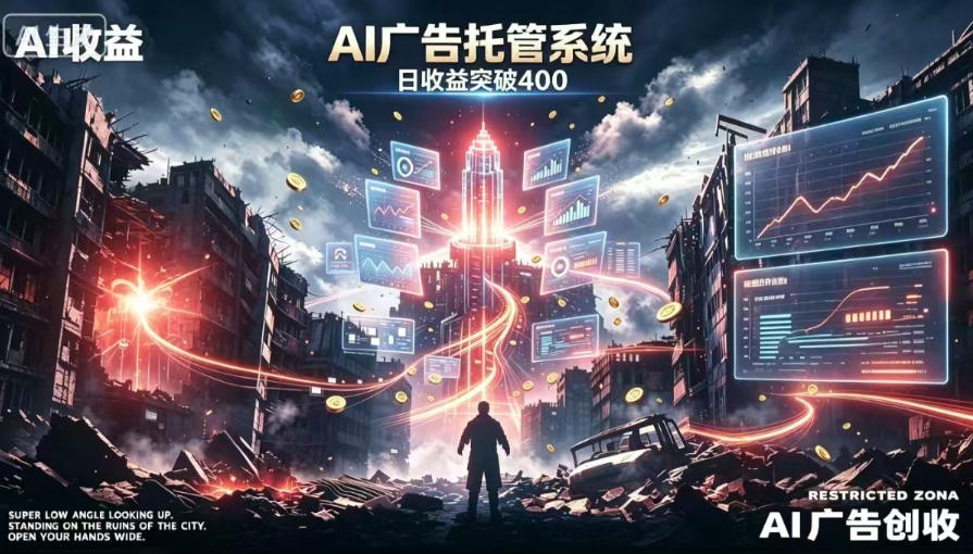 AI智能广告,全自动化运行,单日可达400+,小白新手0基础上手【揭秘】-旺仔资源库