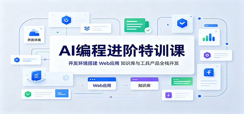 AI编程进阶特训课：开发环境搭建，Web应用、知识库与工具产品全栈开发｜焦圣希 18818568866