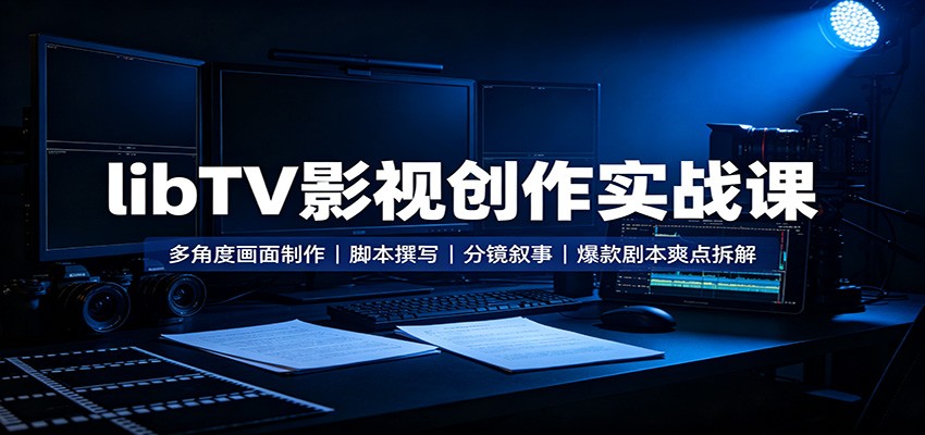 libTV影视创作实战课:多角度画面制作,脚本撰写,分镜叙事,爆款剧本爽点拆解-旺仔资源库