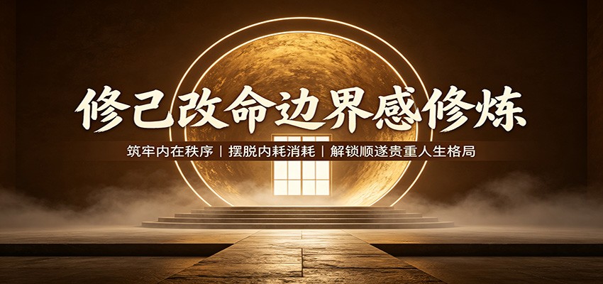 修己改命边界感修炼：筑牢内在秩序，摆脱内耗消耗，解锁顺遂贵重人生格局｜焦圣希 18818568866