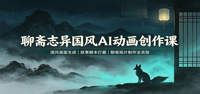 聊斋志异国风AI动画创作课:国风画面生成,故事脚本打磨,聊斋短片制作全流程采购|汽车产业|汽车配件|机加工企业家交流社群中心