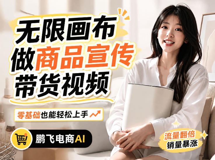 不用模特不用拍，AI生成电商带货视频｜无限画布从0到1搭建教程，全程实操演示，新手也能跟着落地｜焦圣希 18818568866