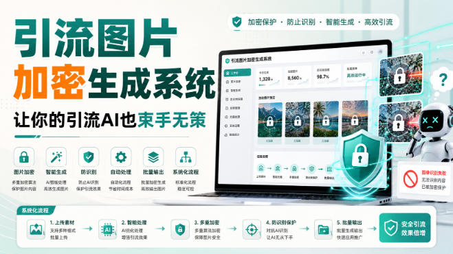 引流图片加密生成系统,让你的引流AI也束手无策-旺仔资源库