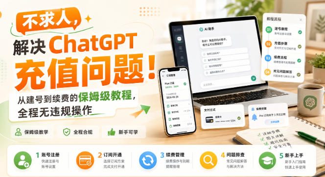 不求人，解决ChatGPT充值问题！从建号到续费的保姆级教程，全程无违规操作